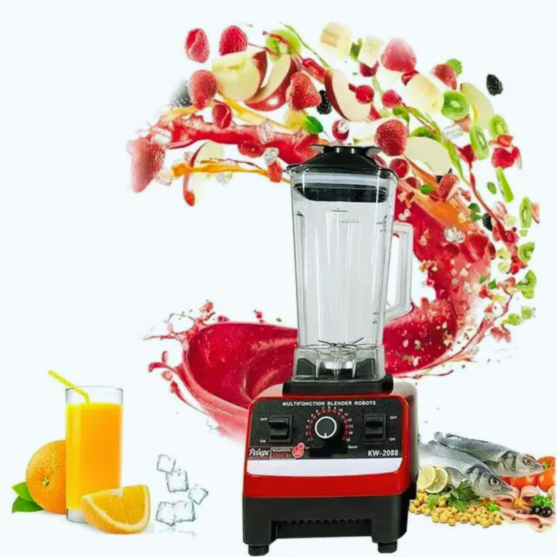 Blender Multifonction Ultra Puissant 4500W – Smoothies, Épices & Jus en 30 Secondes