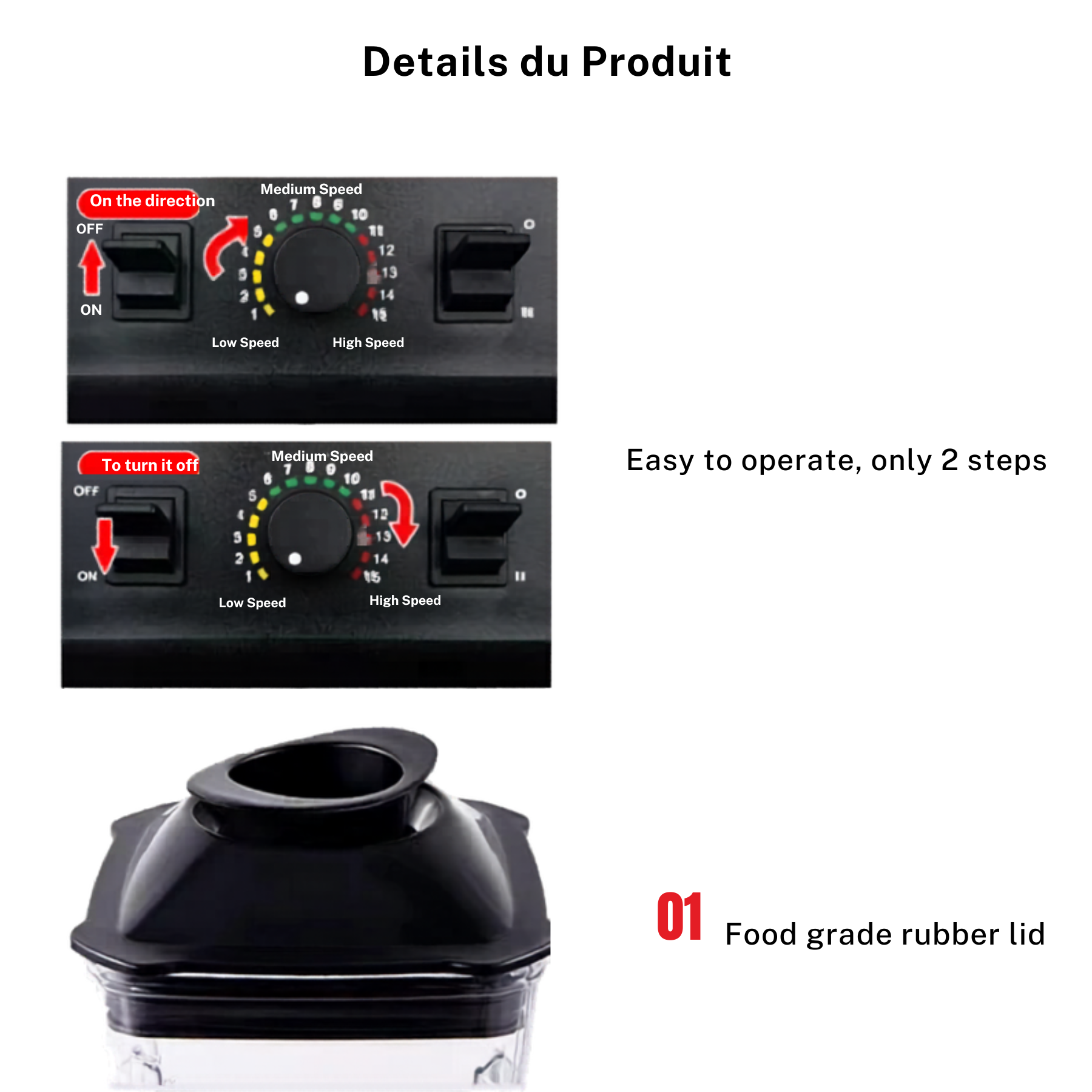 Blender Multifonction Ultra Puissant 4500W – Smoothies, Épices & Jus en 30 Secondes